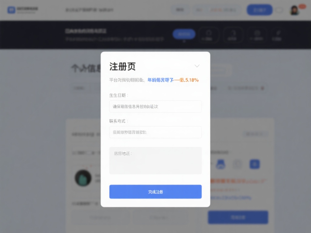 填写个人信息
在注册页面，你需要提供一些基本信息